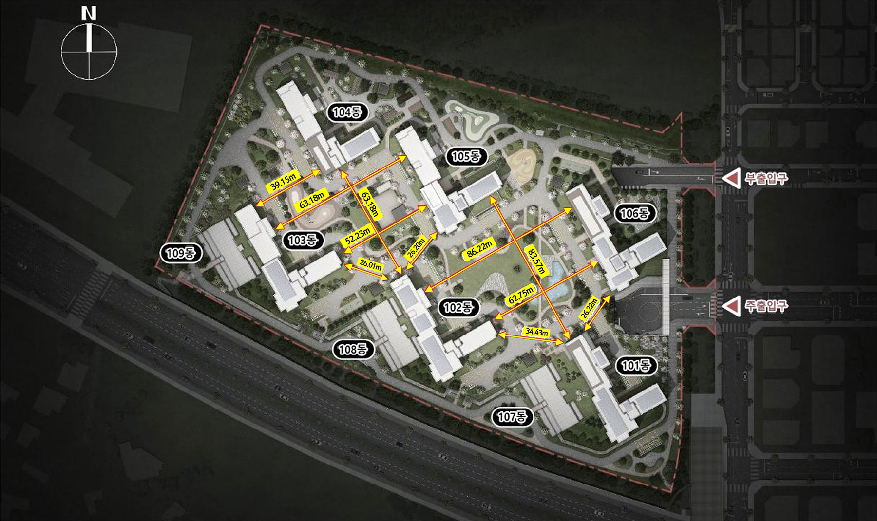 아산 탕정 동일하이빌 단지배치도